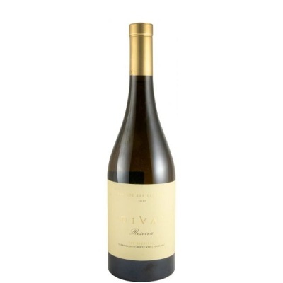Garrafa de vinho DIVA Reserva 2022 com rótulo creme e tampa dourada