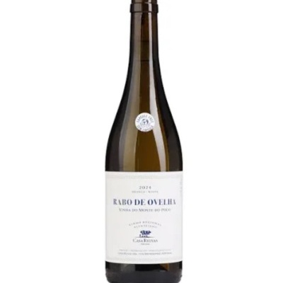 Garrafa de vinho tinto Rabo de Ovelha 2024 com rótulo branco