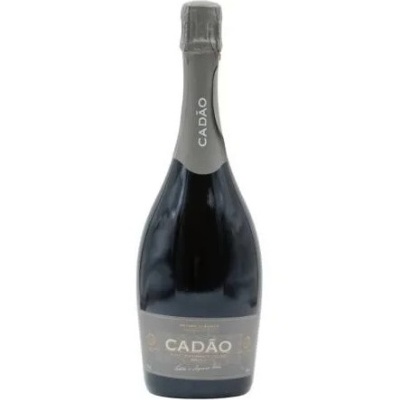 Garrafa de vinho espumante Cadão com rótulo cinza