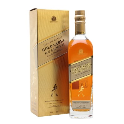 Johnnie Walker Gold Reserve Garrafa de whisky Johnnie Walker Gold Label Reserve com caixa dourada