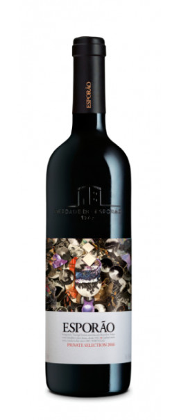 Esporão Private Selection Tinto 2016 Magnum 1.5Lt Garrafa de vinho tinto Esporão Private Selection 2018 com rótulo artístico