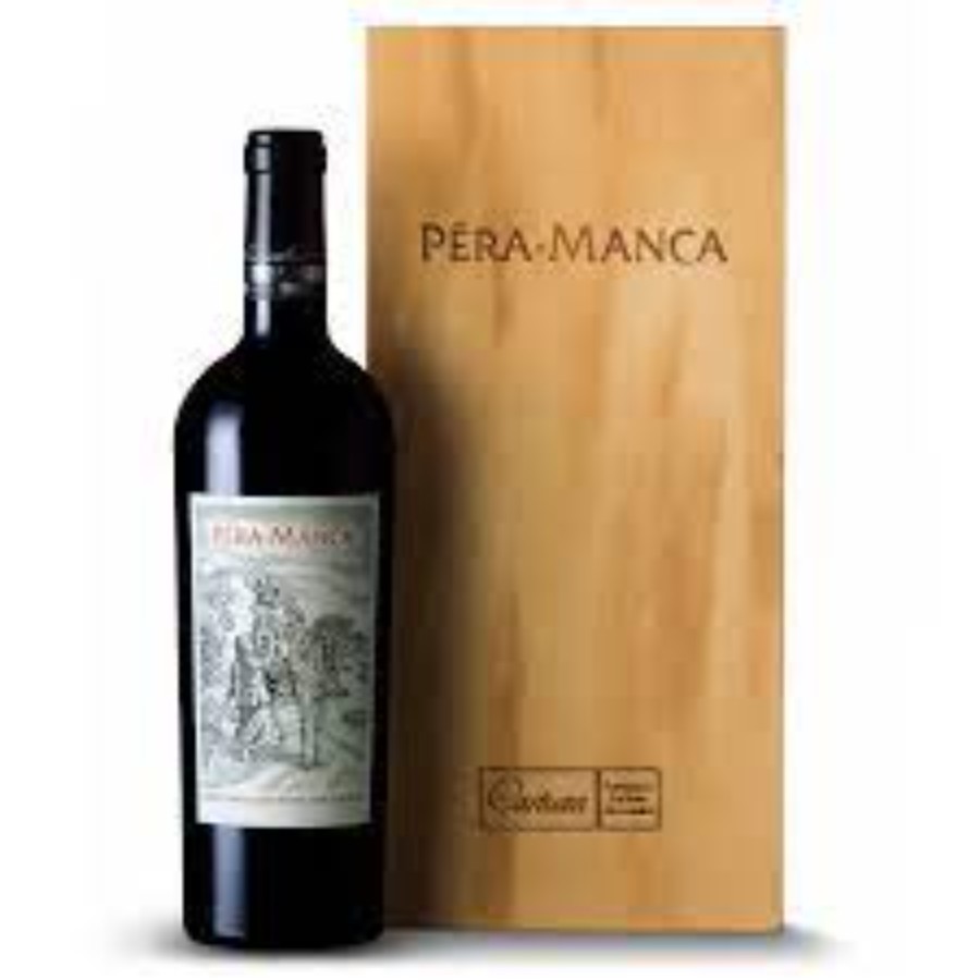 Pêra Manca Tinto 2018 com caixa Garrafas de vinho tinto Pêra-Manca com caixa de madeira clara