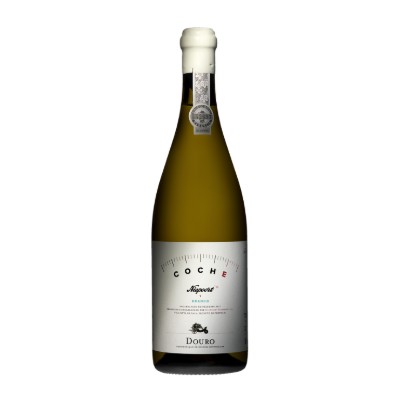 Niepoort Coche Branco 2021 Garrafa de vinho branco do Douro com rótulo branco e tampa de rolha branca