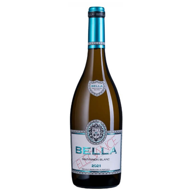 Bella Elegance Sauvignom Blanc Branco 2023 Garrafa de vinho branco Bella Sauvignon Blanc 2021 com tampa azul