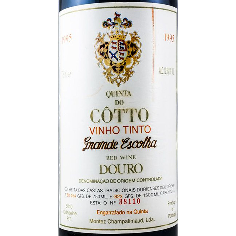 Quinta do Côtto Grande Escolha Tinto 1995 Rótulo de vinho tinto Quinta do Côtto Grande Escolha 1995 Douro
