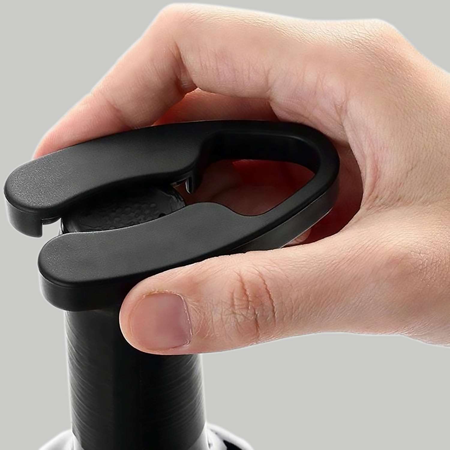 Kit Wine Set Vinak a Pilhas Mão segura abridor preto para cápsulas de garrafa