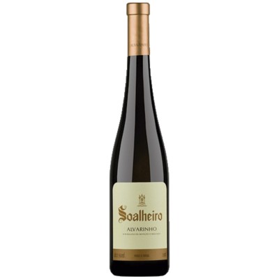 Soalheiro Alvarinho 2024 Garrafa de vinho Soalheiro Alvarinho com rótulo creme e dourado