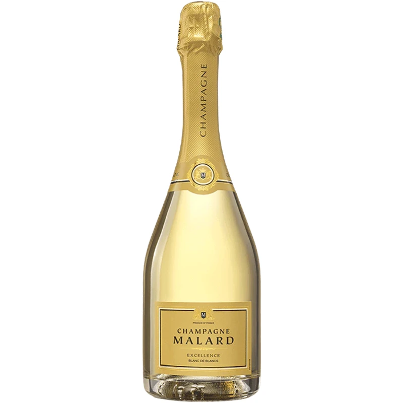 Champagne Malard Cuvee Excellence Blanc de Blancs Garrafas de champanhe Malard Excellence Blanc de Blancs