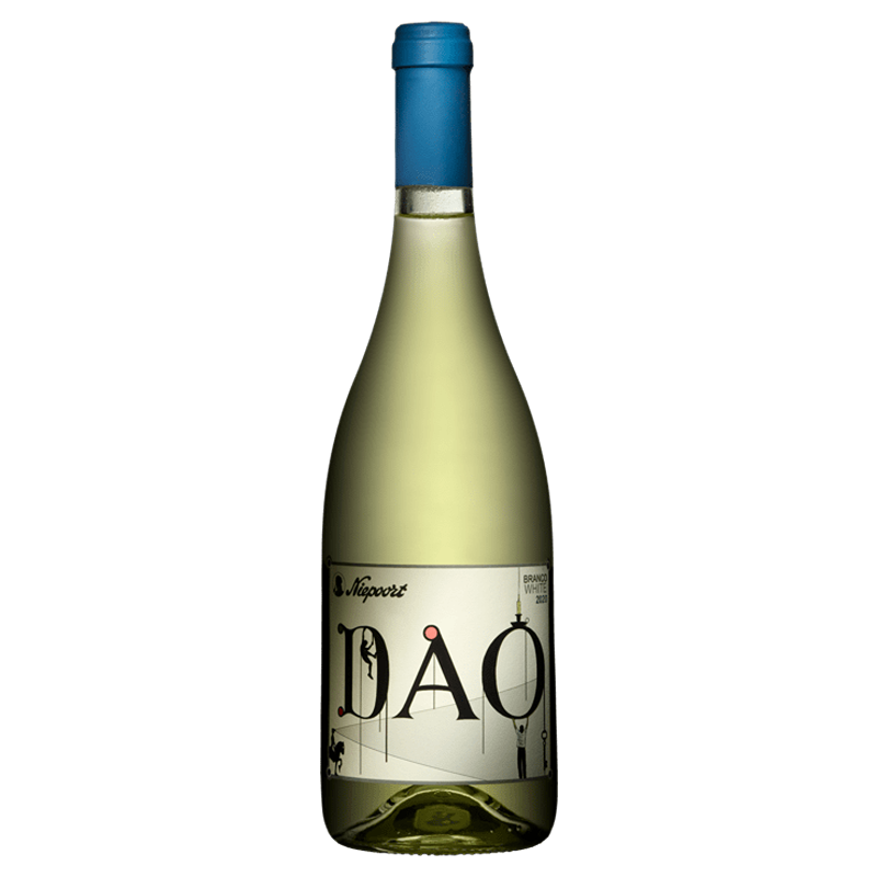 Niepoort Dão Rótulo Branco 2020 Garrafa de vinho branco com rótulo DÃO e tampa azul