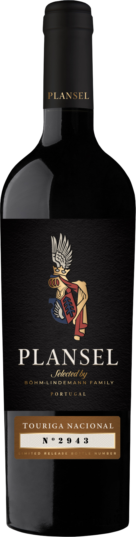 Pack Quinta da Plansel Monocastas (x3 Touriga Nacional + x3 Touriga Franca) Garrafa de vinho tinto PLANSEL com rótulo preto e escrita dourada