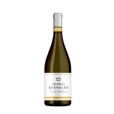 Glória Reynolds Branco 2021 garrafa de vinho branca Gloria Reynolds 2014 com rótulo branco