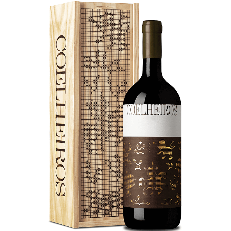 Coelheiros Tinto 2021 Double-Magnum 3Litros Garrafa de vinho tinto Coelheiros com caixa de madeira