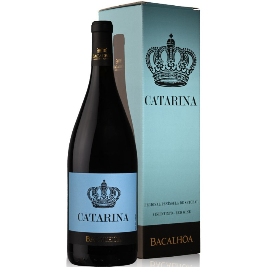 Catarina Tinto 2019 Magnum 1.5LT Garrafa de vinho tinto Bacalhôa Catarina com rótulo azul claro e caixa correspondente