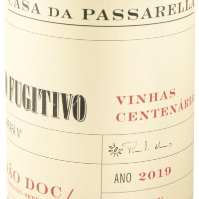 Etiqueta de vinho CASA DA PASSARELLA FUGITIVO VINHAS CENTENÁRIAS DÃO DOC ano 2019