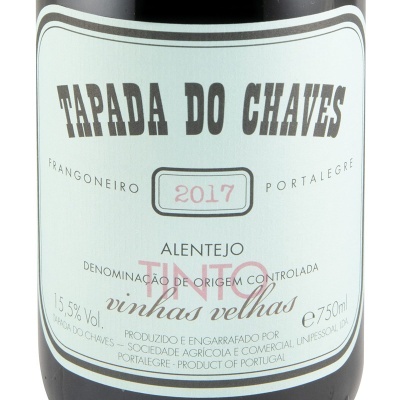 Rótulo de vinho tinto Tapada do Chaves 2017 Alentejo 15,5% 750ml