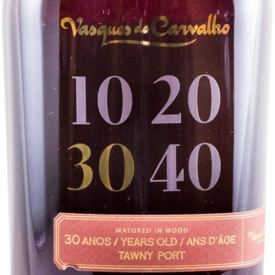 Garrafa de vinho do Porto Vasques de Carvalho 30 anos