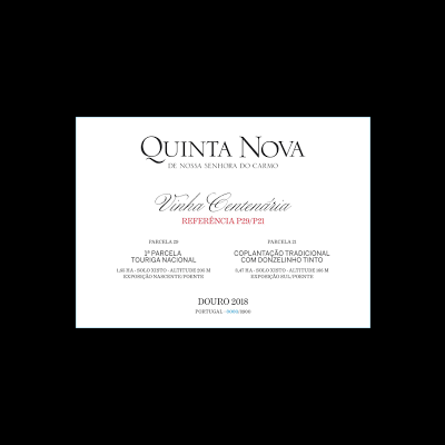 Rótulo de vinho Quinta Nova Vinha Centenária 2018