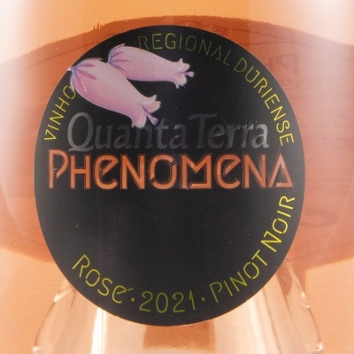 Etiqueta de vinho rosé Quanta Terra Phenomena 2021 Pinot Noir