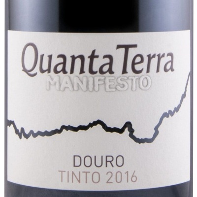 Rótulo de vinho tinto Quanta Terra MANIFESTO 2016 do Douro.