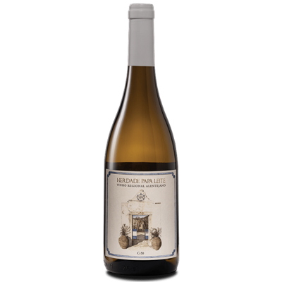 Garrafa de vinho branco Herdade Para Leite com rolha branca
