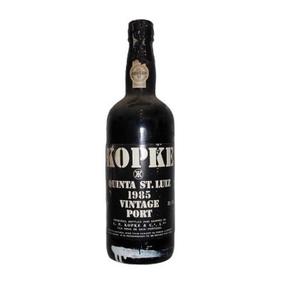 Garrafa de vinho do Porto vintage Kopke Quinta St. Luiz 1985
