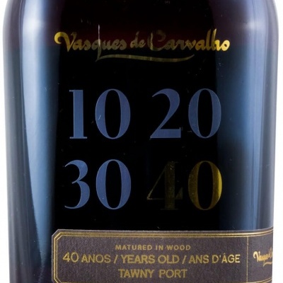 Garrafa de vinho do Porto Tawny 40 anos Vasques de Carvalho