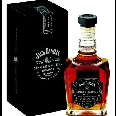 Garrafa de whisky Jack Daniel's Single Barrel Select com caixa preta