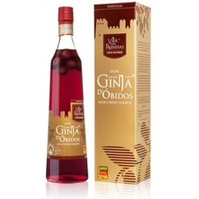 Garrafa de licor Ginja D'Óbidos com caixa