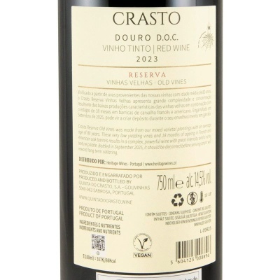 Rótulo de vinho tinto Crasto Reserva Douro D.O.C. 2023