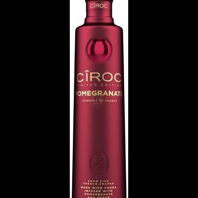 Garrafa vermelha metálica elegante CIROC POMEGRANATE