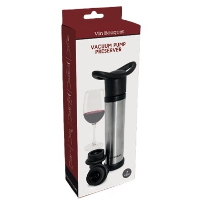 Embalagem de bomba de vácuo para vinho com duas rolhas pretas