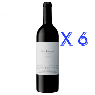 Seis garrafas de vinho tinto Post Scriptum Douro