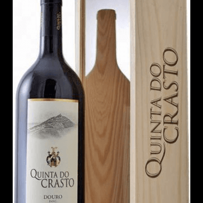 Garrafa de vinho Quinta do Crasto Douro Reserve com caixa de madeira