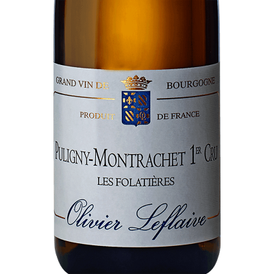 Rótulo de garrafa de vinho Puligny-Montrachet 1er Cru Olivier Leflaive