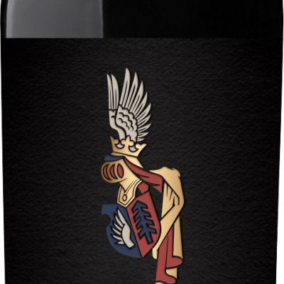 Garrafa de vinho tinto PLANSEL com rótulo preto e escrita dourada