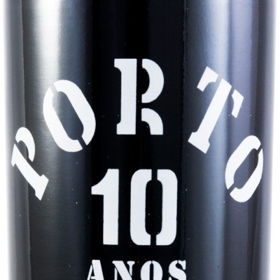 Garrafa preta de vinho do Porto Messias 10 anos