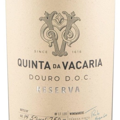Rótulo de vinho tinto Quinta da Vacaria 2021 Reserva Douro D.O.C.