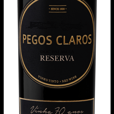 Rótulo garrafa vinho tinto Pegos Claros Reserva