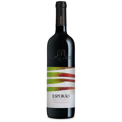 Garrafa de vinho tinto ESPORÃO Private Selection 2019 com rótulo decorado