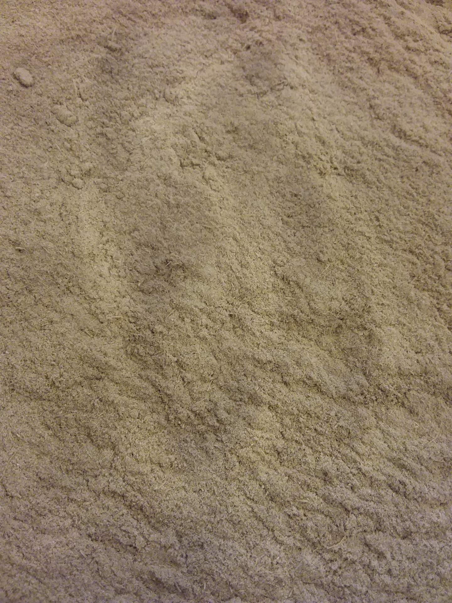 Pó bege claro fino com textura granular