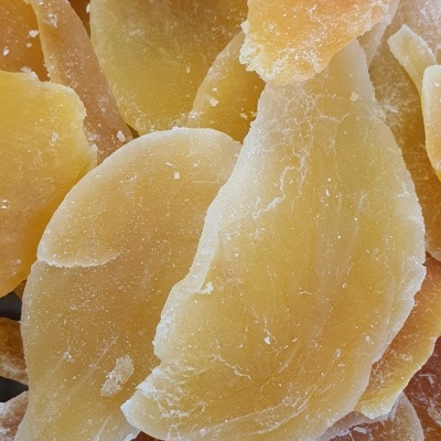 Fatias de manga seca com acabamento açúcar cristalizado