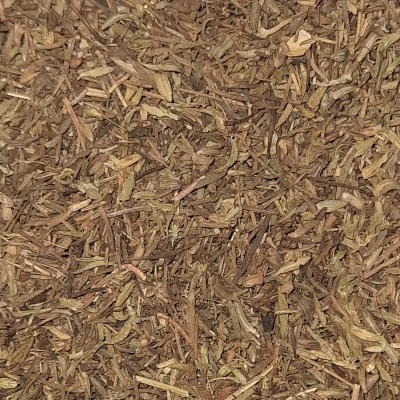 Mistura de ervas secas em tons castanho e verde