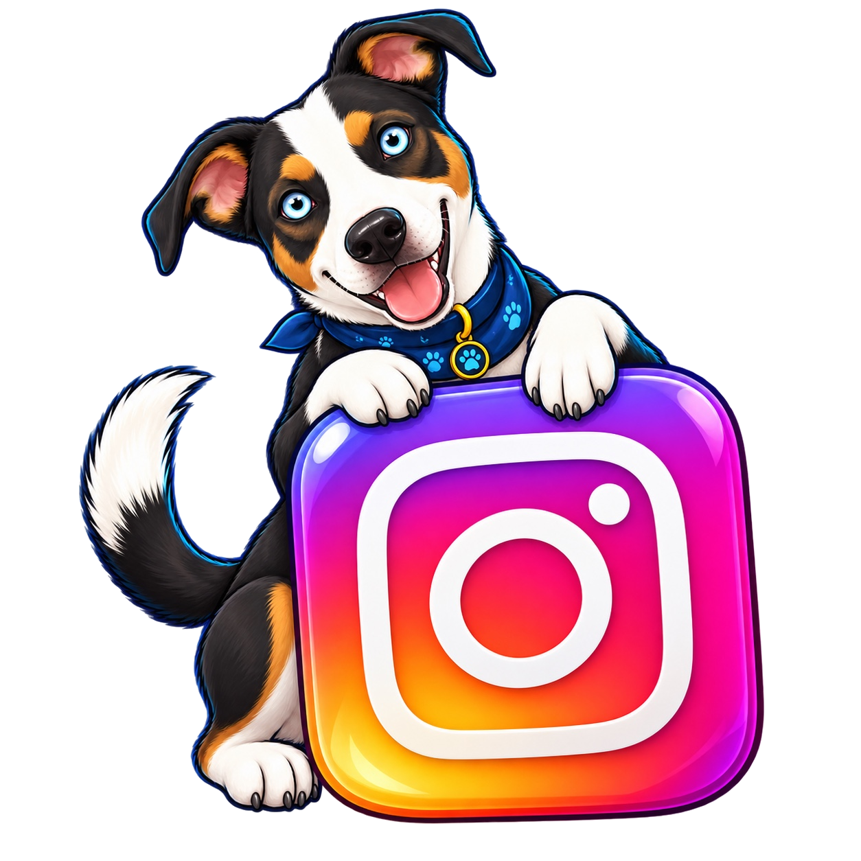 Guga com o s&iacute;mbolo do Instagram