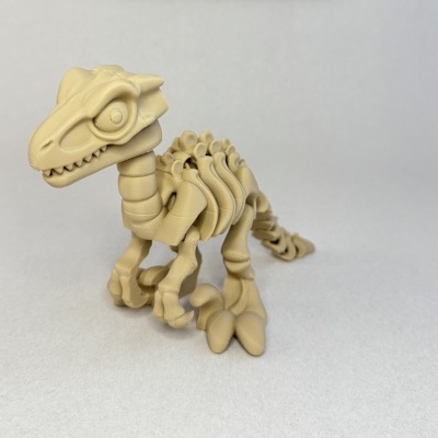 Figura de dinossauro estilo esqueleto plástico bege