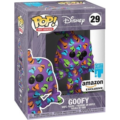 Figura vinilica Disney Pateta Pop! Art Series padrão colorido na caixa