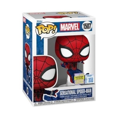Funko Pop! Marvel Sensational Spider-Man número 1507 em embalagem