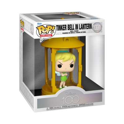 Figura Pop! Deluxe Tinker Bell na lanterna amarela em embalagem transparente.