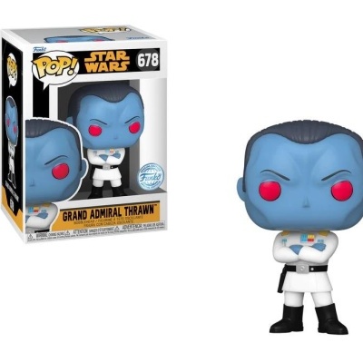 Boneco Funko Pop Star Wars Grand Admiral Thrawn azul e branco com caixa