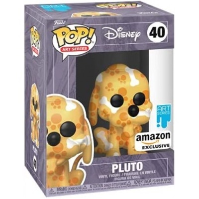 Funko Pop! Pluto Disney Art Series número 40 em caixa com janela transparente
