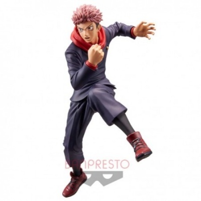 Figura de ação personagem masculino cabelo rosa fato azul e botas vermelhas